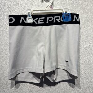 Nike Pro Dri-FIT Black and White Shorts